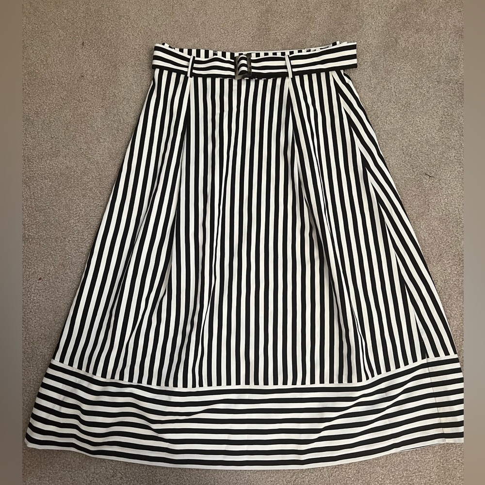 Ann Taylor Midi Striped Skirt
